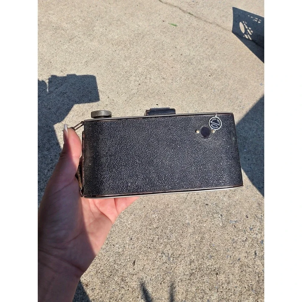 Vintage‎ Agfa PD-16 Folding Camera Black Pebbled Leatherette Antique Collectible